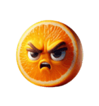 おかしい顔のオレンジ（個別スタンプ：27）