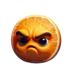 おかしい顔のオレンジ（個別スタンプ：28）