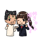 田村ゆきととおねぇのねこちゃん2（個別スタンプ：1）