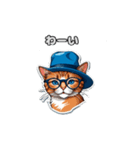 めがねねこ Vol.1 - 眼鏡と青い帽子（個別スタンプ：23）