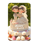 HappyWedding イラストカード（個別スタンプ：2）