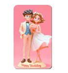 HappyWedding イラストカード（個別スタンプ：7）