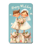 HappyWedding イラストカード（個別スタンプ：15）