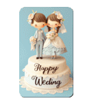 HappyWedding イラストカード（個別スタンプ：18）