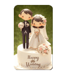 HappyWedding イラストカード（個別スタンプ：25）