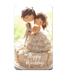 HappyWedding イラストカード（個別スタンプ：30）