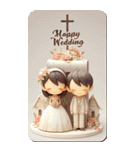 HappyWedding イラストカード（個別スタンプ：31）