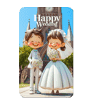 HappyWedding イラストカード（個別スタンプ：34）