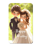 HappyWedding イラストカード（個別スタンプ：37）