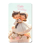 HappyWedding イラストカード（個別スタンプ：40）