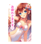 桜と水着の女の子BIGスタンプ〈春〉2（個別スタンプ：4）