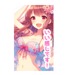 桜と水着の女の子BIGスタンプ〈春〉2（個別スタンプ：8）