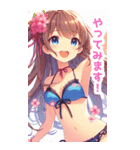 桜と水着の女の子BIGスタンプ〈春〉2（個別スタンプ：26）