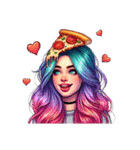 pizza+girl（個別スタンプ：3）