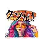 pizza+girl（個別スタンプ：8）