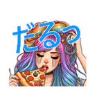 pizza+girl（個別スタンプ：9）