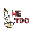 使いたいやつだけ 黄色い服の宇宙人と人間（個別スタンプ：25）