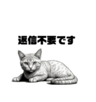 AIモノクロ猫（敬語）（個別スタンプ：29）