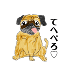 メモ機能手描きイラスト 犬（個別スタンプ：4）