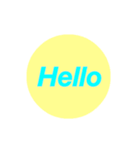 英語⭐︎シンプル あいさつ（白い枠付き）（個別スタンプ：1）