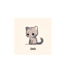 デフォルメされた猫のLINEスタンプ3（個別スタンプ：2）