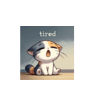 デフォルメされた猫のLINEスタンプ3（個別スタンプ：5）