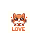 デフォルメされた猫のLINEスタンプ3（個別スタンプ：8）