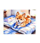 水彩画柴犬（個別スタンプ：26）