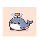 感情いっぱいのクジラ（個別スタンプ：8）