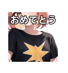 カミナリTシャツ女子（個別スタンプ：37）