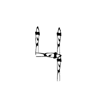 【復刻】頭悪武谷数字（個別スタンプ：5）