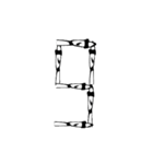 【復刻】頭悪武谷数字（個別スタンプ：10）