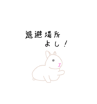 うさちゃんの指差呼称と健康問いかけ（個別スタンプ：9）