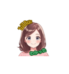 タイ語と日本語の女の子スタンプ（個別スタンプ：1）