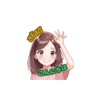 タイ語と日本語の女の子スタンプ（個別スタンプ：9）