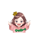 タイ語と日本語の女の子スタンプ（個別スタンプ：16）