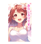 桜の花と女の子BIGスタンプ〈春〉3（個別スタンプ：31）