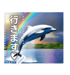 イルカと海と綺麗な虹♡文字変更自由（個別スタンプ：18）