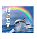 イルカと海と綺麗な虹♡文字変更自由（個別スタンプ：24）