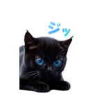 青い目の黒猫（個別スタンプ：38）