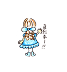 くるくるパーマの女の子⑥（個別スタンプ：4）