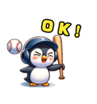野球好きなペンギン2（個別スタンプ：36）