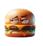 おもしろいハンバーガー 絵文字（個別スタンプ：10）