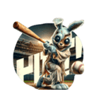 野球するホラーウサギ（個別スタンプ：2）