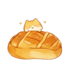 可愛らしい猫と面白いパンのスタンプ（個別スタンプ：9）