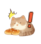 可愛らしい猫と面白いパンのスタンプ（個別スタンプ：22）
