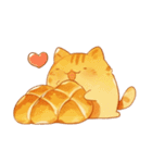 可愛らしい猫と面白いパンのスタンプ（個別スタンプ：25）