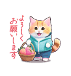 毎日使える パーカーねこ 日常 敬語 子猫（個別スタンプ：18）