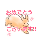 うさぎふわふわスタンプ（個別スタンプ：6）