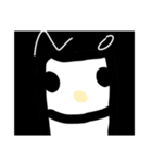 黒髪美女のスタンプ（個別スタンプ：4）
